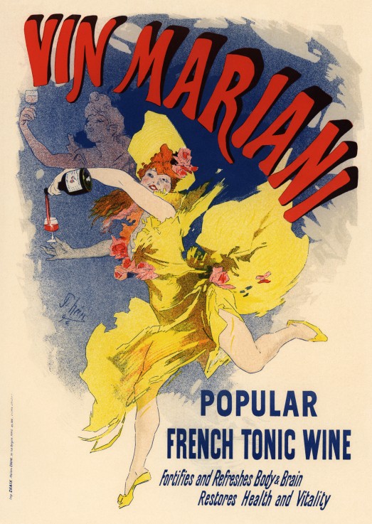 Advertising Poster for Wine Mariani van Jules Chéret