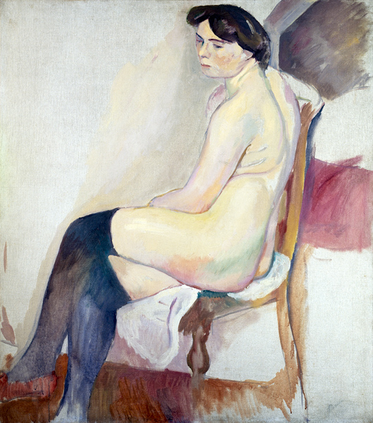 Nude with Black Stockings van Jules Pascin