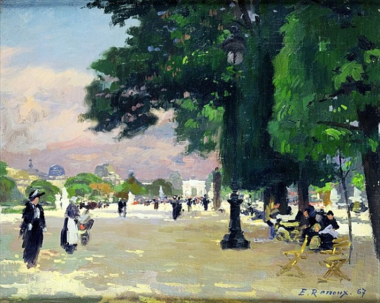 The Tuileries van Jules Ernest Renoux