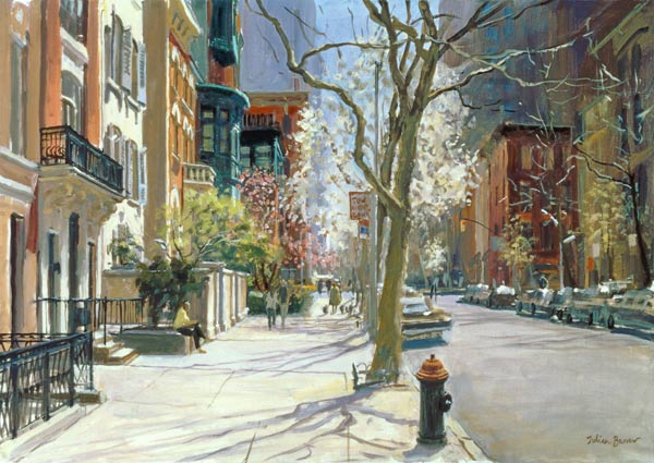 East 70th Street, New York, 1996 (oil on canvas)  van Julian  Barrow
