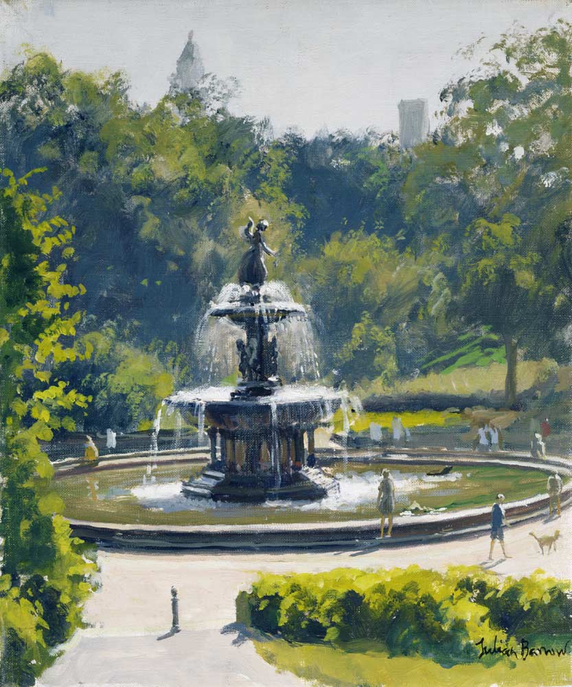 The Bethesda Fountain, Central Park, 1996 (oil on canvas)  van Julian  Barrow
