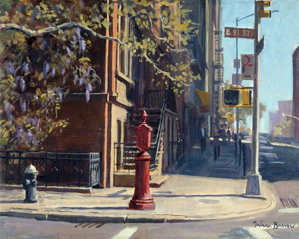 91st Street at Lexington Avenue (oil on canvas)  van Julian  Barrow