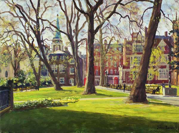 Mount Street Gardens, London (oil on canvas)  van Julian  Barrow