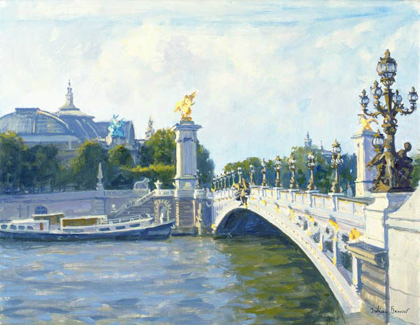 Pont Alexandre III, Paris (oil on canvas)  van Julian  Barrow