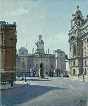Horseguards from Whitehall (oil on canvas) 