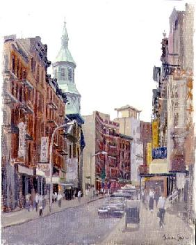 Mott Street, New York, 1997 (oil on canvas) 