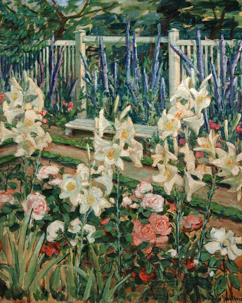 Lilien im Garten Muthesius van Julie Wolfthorn