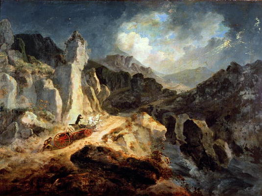 Phaeton in a Thunderstorm, 1798 (oil on canvas) van Julius Caesar Ibbetson
