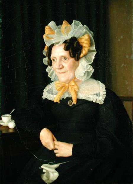 Portrait of an Old Woman van Julius Oldach