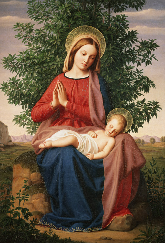 Madonna mit Kind. van Julius Schnorr von Carolsfeld