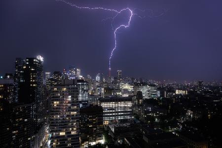 Toronto Struck By Lightning