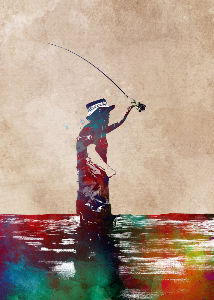 Fishing Sport Art 6 van Justyna Jaszke