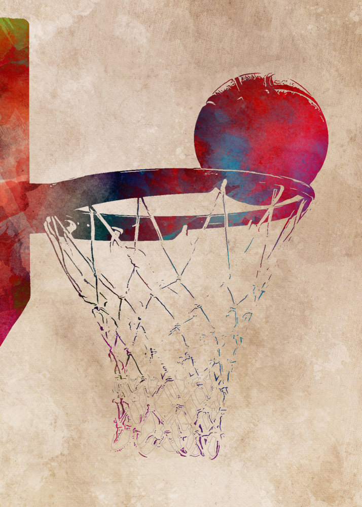 Basketball Sport Art 3 van Justyna Jaszke