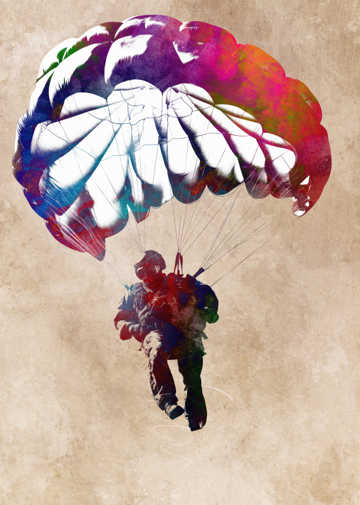 Paratrooper sport art van Justyna Jaszke