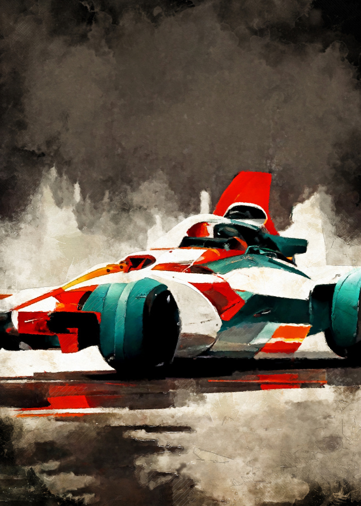 Formula 1 sport art van Justyna Jaszke