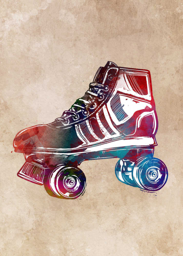 Roller skates sport art van Justyna Jaszke