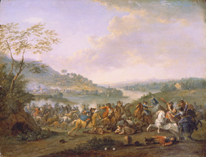 Schlacht an einem Fluss van Karel Breydel
