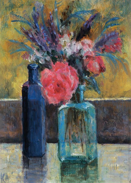 Still Life with Bottles (oil on canvas)  van Karen  Armitage