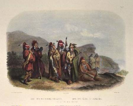 Saukie and Fox Indians, plate 20 from volume 1 of 'Travels in the Interior of North America, 1832-34 van Karl Bodmer