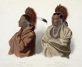 Massika, a Saki Indian, and Wakusasse, a Musquake Indian, plate 3 from Volume 2 of 'Travels in the I