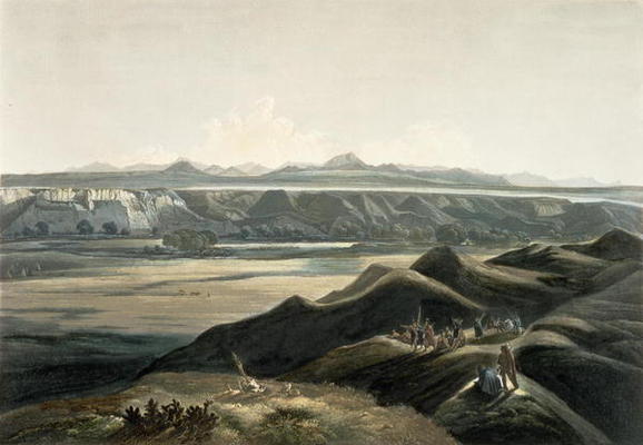 View of the Rocky Mountains, plate 44 from Volume 2 of 'Travels in the Interior of North America', e van Karl Bodmer