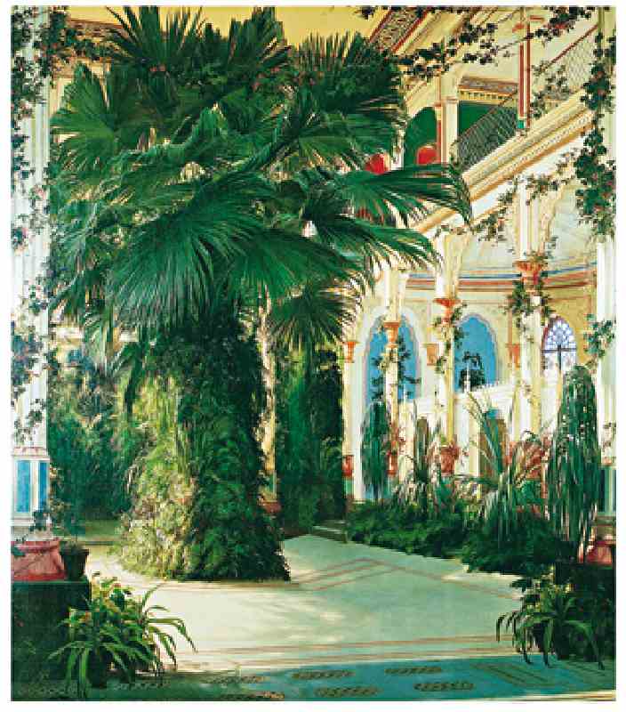 Interior of a Palm House - (BLK-02) van Karl Eduard Ferdinand Blechen