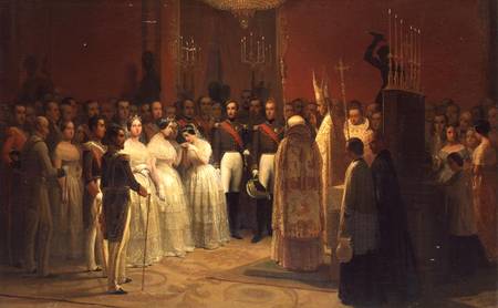 Marriages of Queen Isabella II (1830-1904) to Prince Francisco de Assisi de Bourbon (1822-1902) and van Karl Girardet