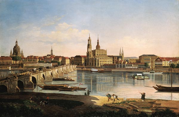 Blick auf Dresden van Karl Gottfried Traugott Faber