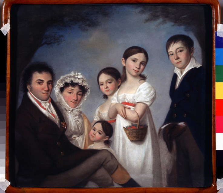 Family of the poet Evgeny Boratynsky (1800-1844) van Karl Wilhelm Bardou