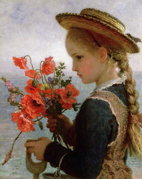Poppy Girl van Karl Wilhelm Friedrich Bauerle