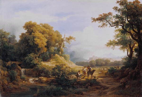 Landschaft bei Apeggi. van Károly Markó
