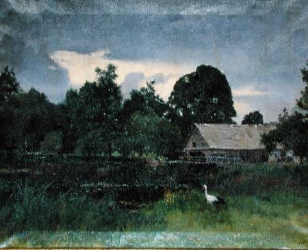 Landscape with a Stork van Kasimir Alchimowicz
