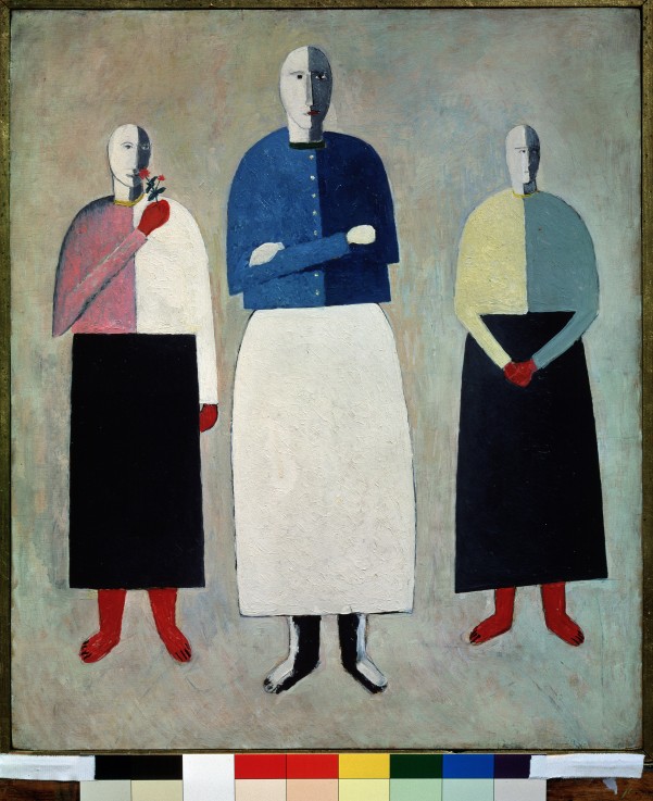 Three Girls van Kasimir Sewerinowitsch Malewitsch