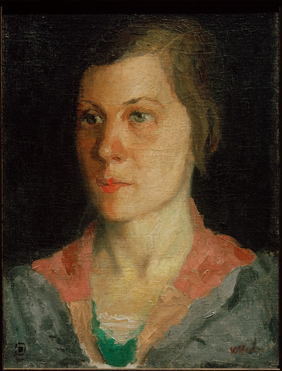 Porträt der Frau des Künstlers, 1933 van Kasimir Sewerinowitsch Malewitsch