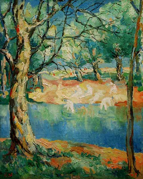 K.Malevich, River in a forest / 1930 van Kasimir Sewerinowitsch Malewitsch