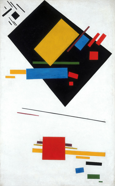 Suprematist painting (Black Trapezoid and Red Square) van Kasimir Sewerinowitsch Malewitsch