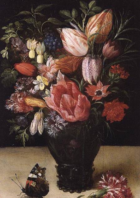 Still Life of Flowers van Kasper or Gaspar van der Hoecke