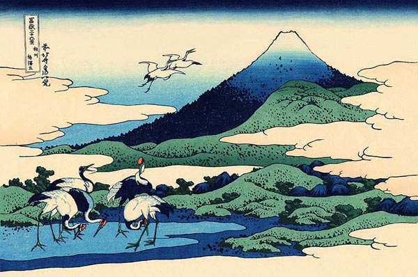 Umegawa in Sagami Province (from a Series "36 Views of Mount Fuji") van Katsushika Hokusai