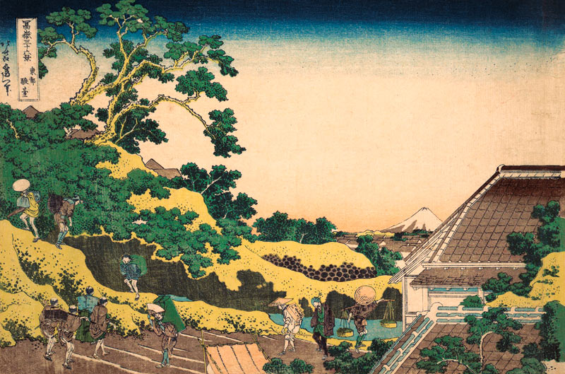 Sundai in Edo (from a Series "36 Views of Mount Fuji") van Katsushika Hokusai