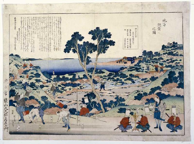 Die Landvermessung van Katsushika Hokusai