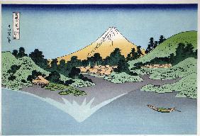 Reflection in the Surface of the Water, Misaka, Kai Province (from the series Thirty-Six Views of Mt