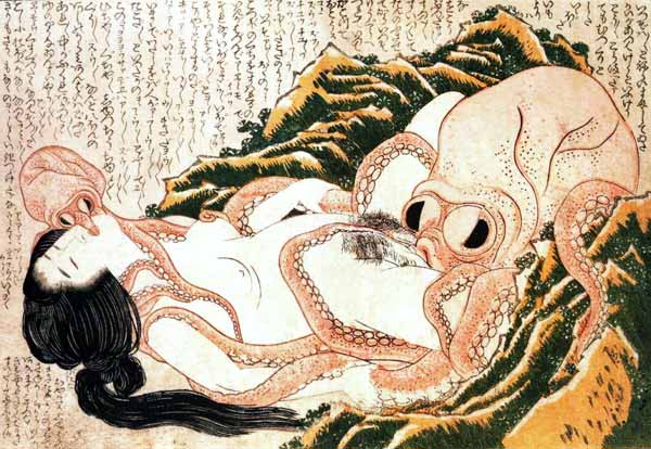 The Dream of the Fisherman's Wife van Katsushika Hokusai