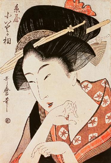 Bust portrait of the heroine Kioto of the Itoya