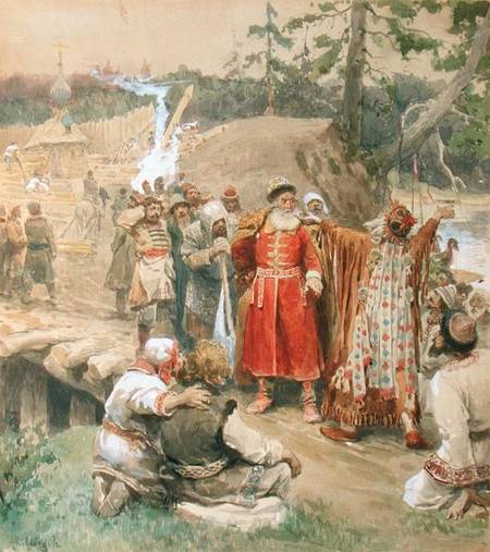 The Conquest of the New Regions in Russia van Klawdij Wassiljewitsch Lebedjeff