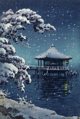 Floating Pavilion at Katada in the snow, 1934