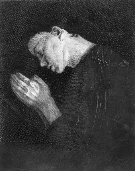 Girl Praying van Käthe Kollwitz