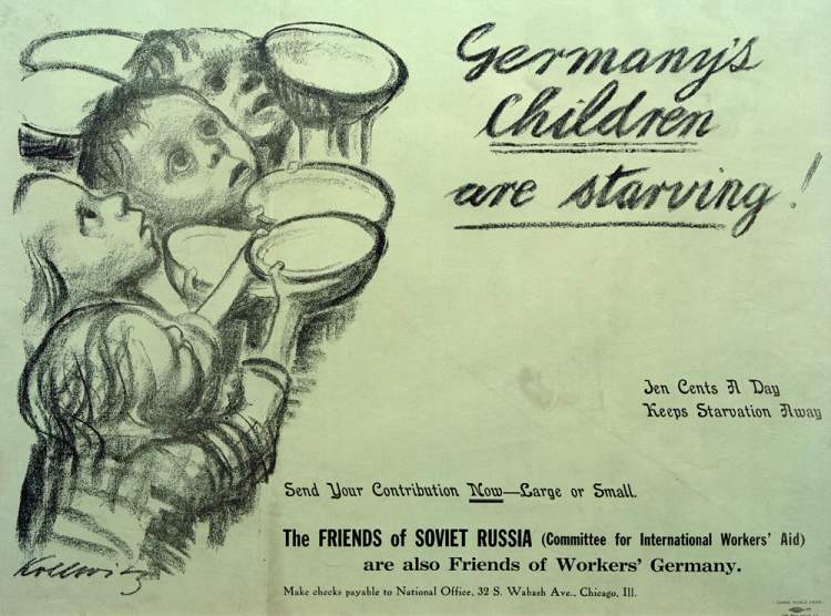 Germany?s Children are starving van Käthe Kollwitz