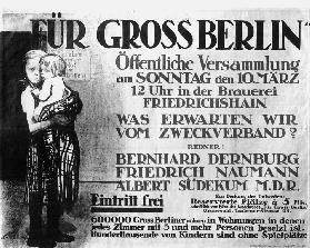 Mit einer Zeichnung von Käthe Kollwitz wirbt 1912 der Ausschuss Für Gross-Berlin für öffentliche Ver