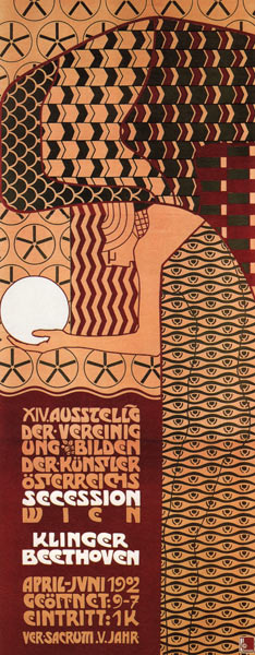 Poster for the Vienna Secession Exhibition van Koloman Moser