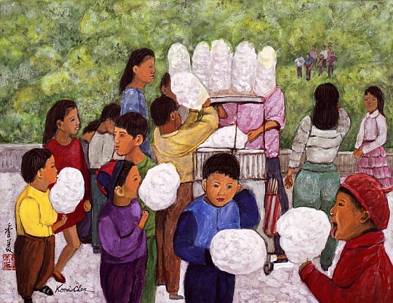 Cotton Candy, 1992 (gouache on silk)  van Komi  Chen